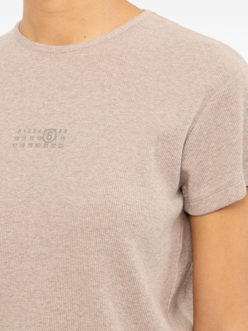 Numbers-print T-shirt 7