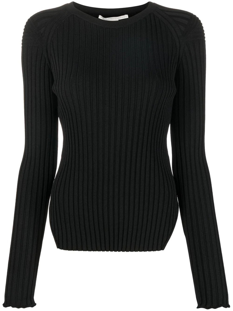 rib-knit long-sleeve top 1
