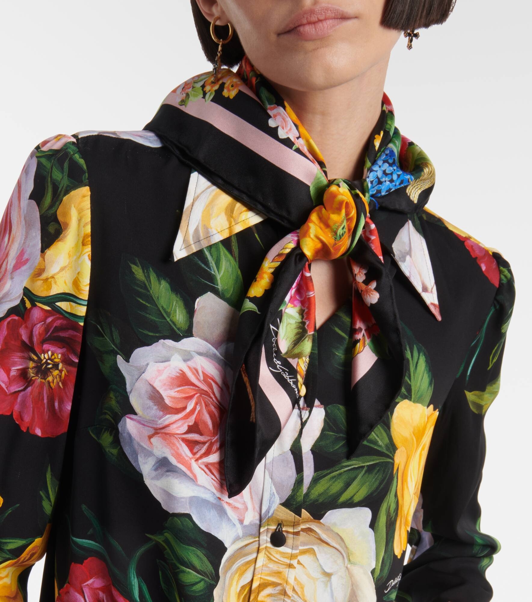 Floral silk scarf - 2