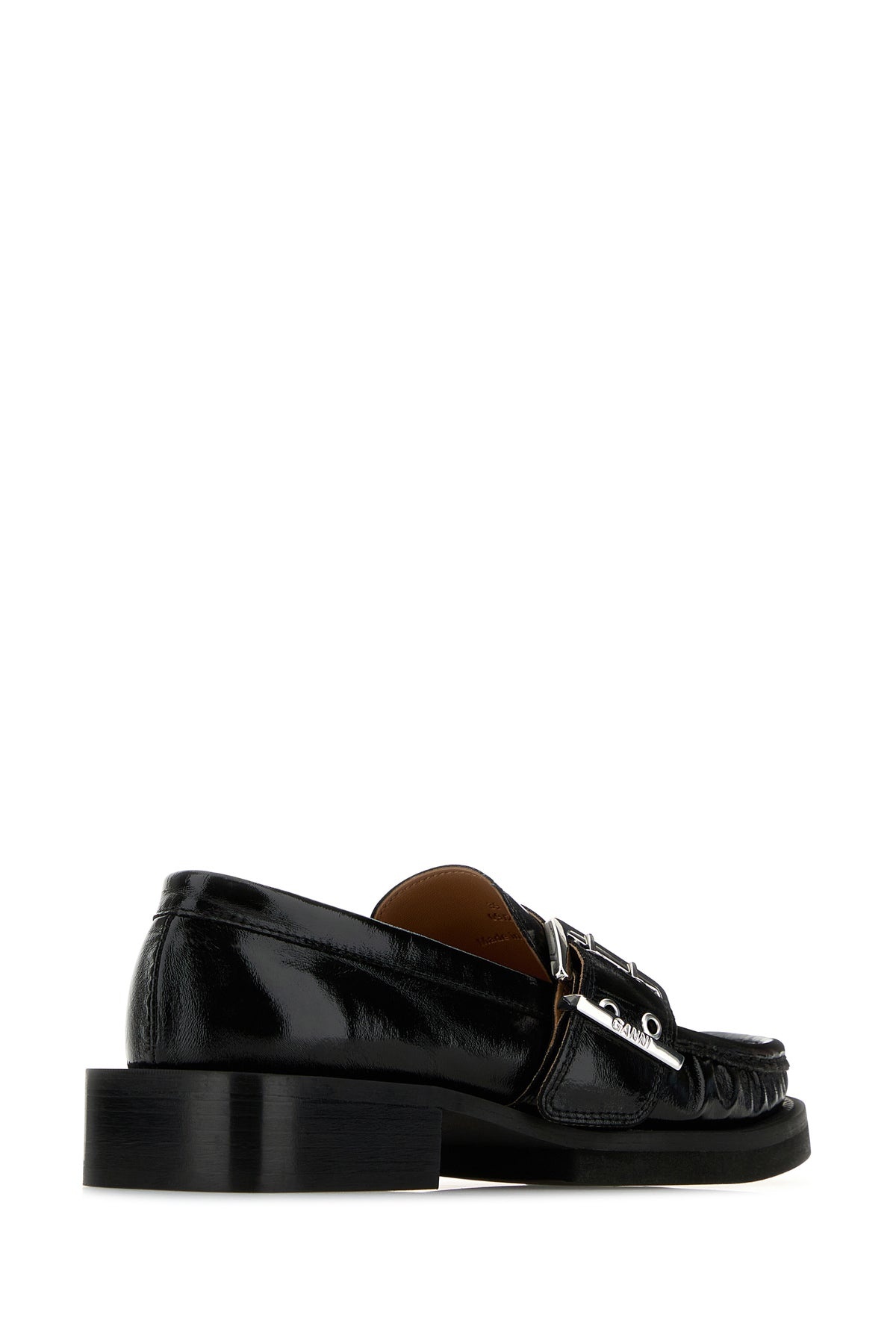 Black leather loafers - 3