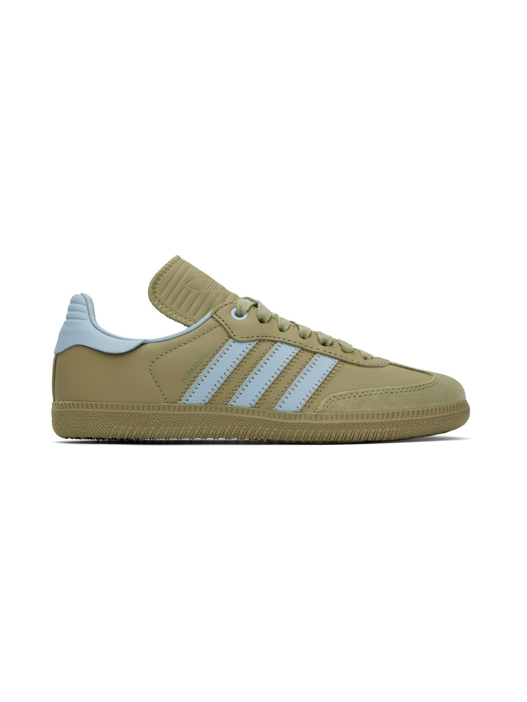 Taupe & Blue Humanrace Samba Sneakers - 1