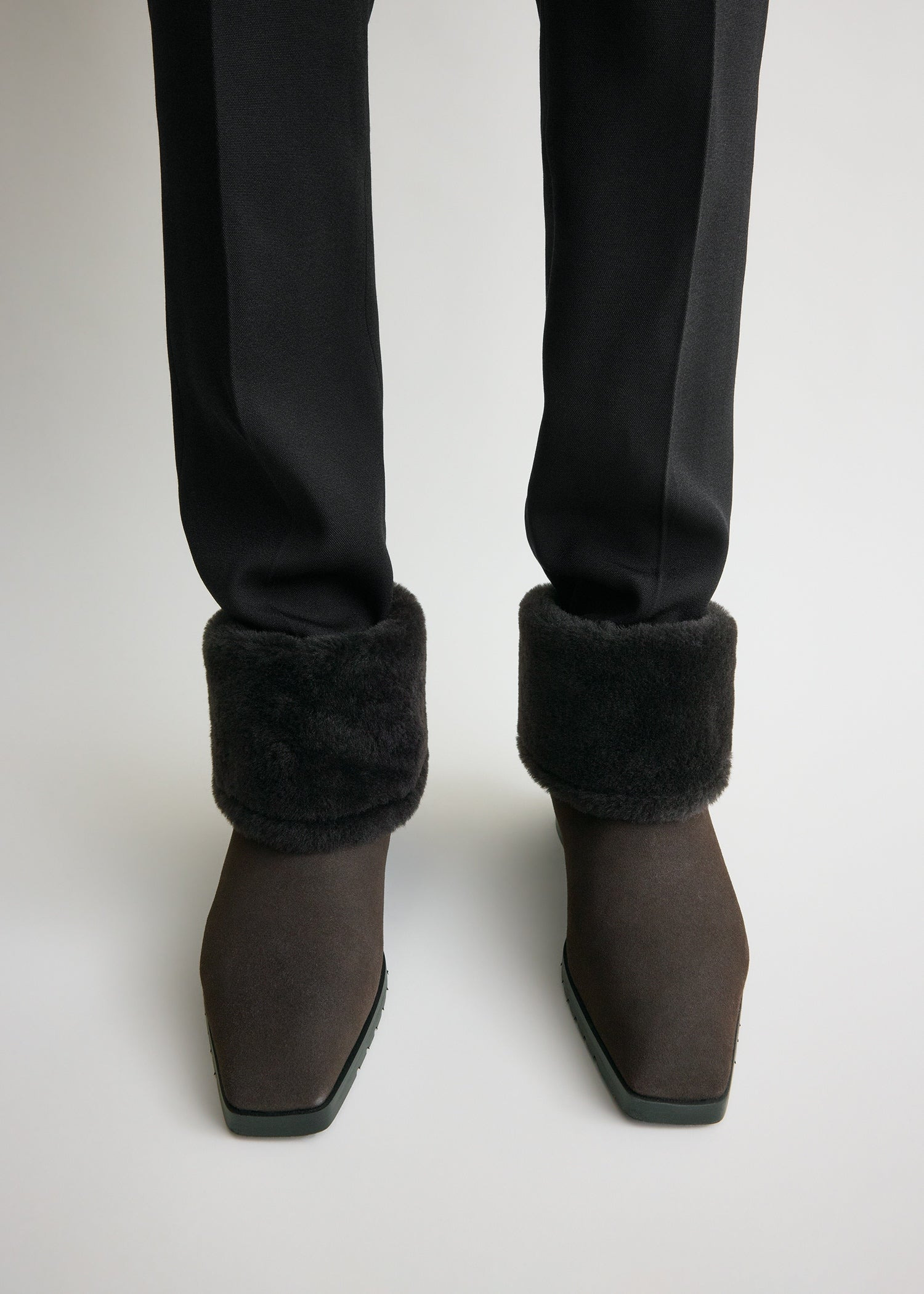 Fold-down shearling boots pepper - 2