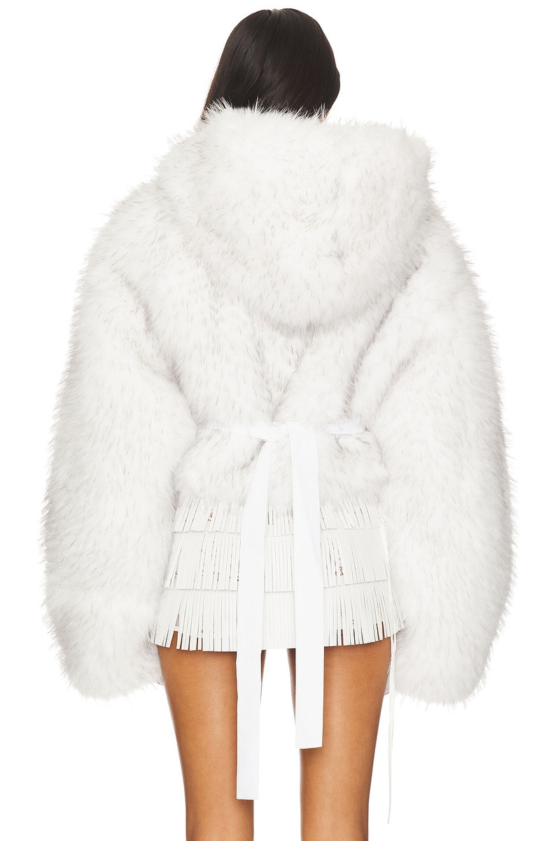 Hody White Faux Fur Jacket 4