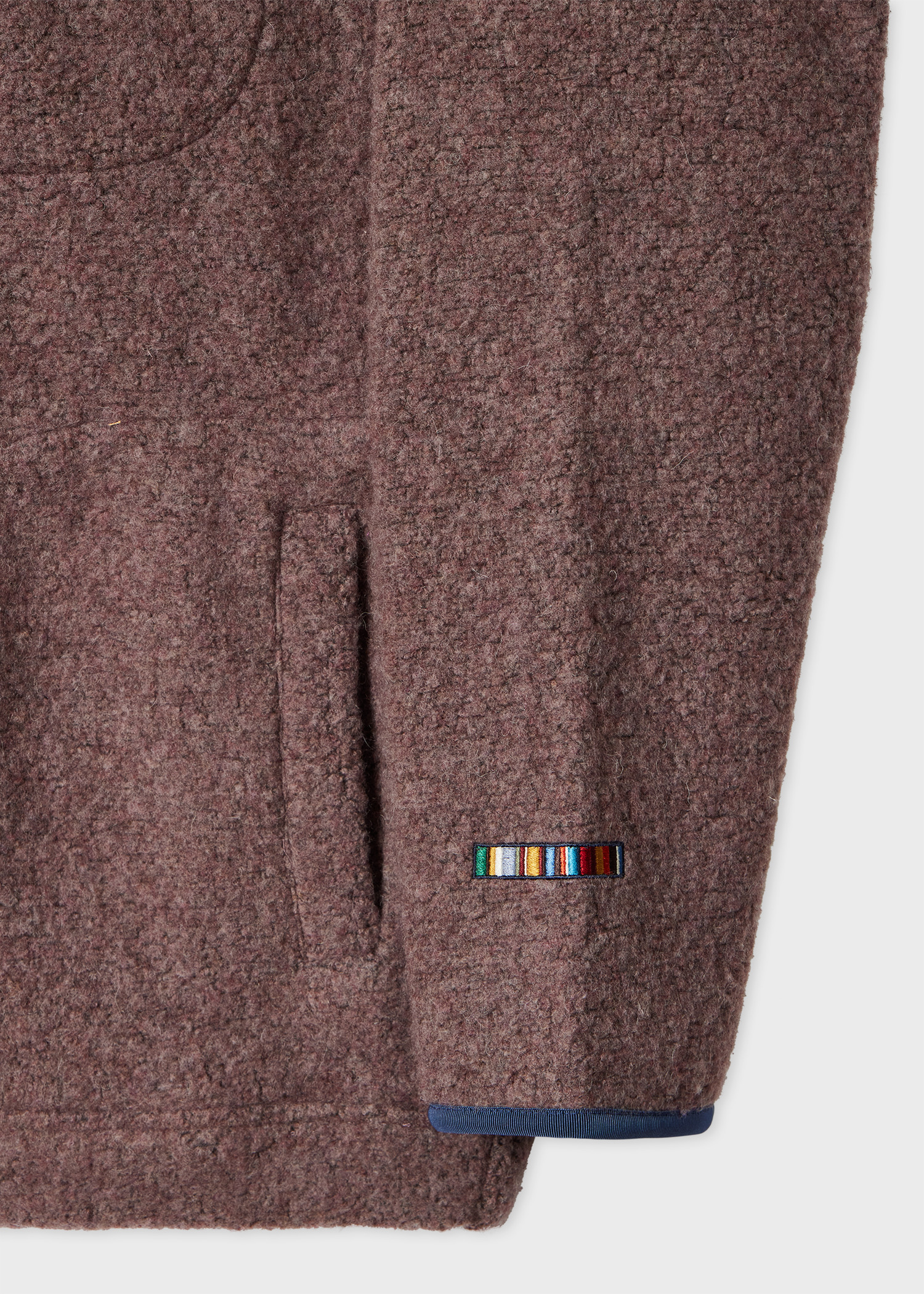 Lilac Wool-Blend Zip Fleece Jacket - 3