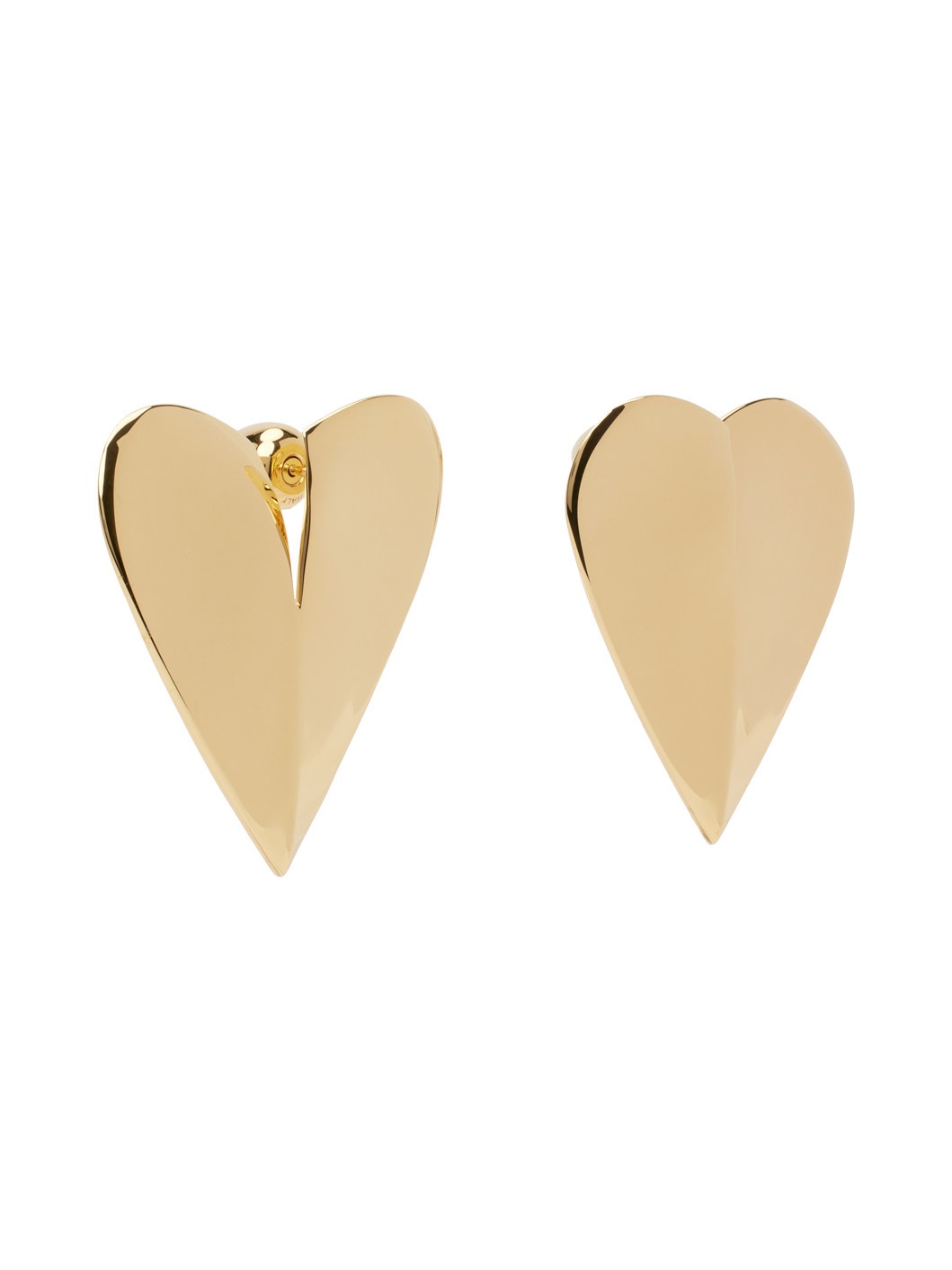 Gold 'Le Cœur Torn' Earrings - 2
