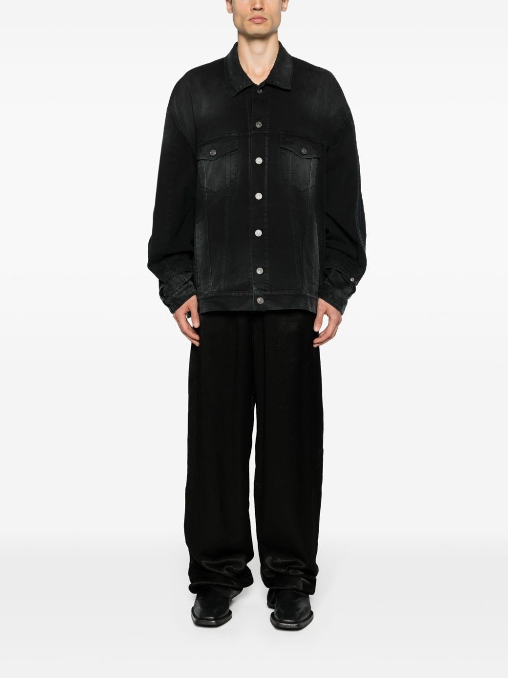 deconstructed denim jacket - 2
