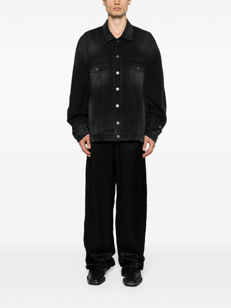 washed-denim button-up jacket 3