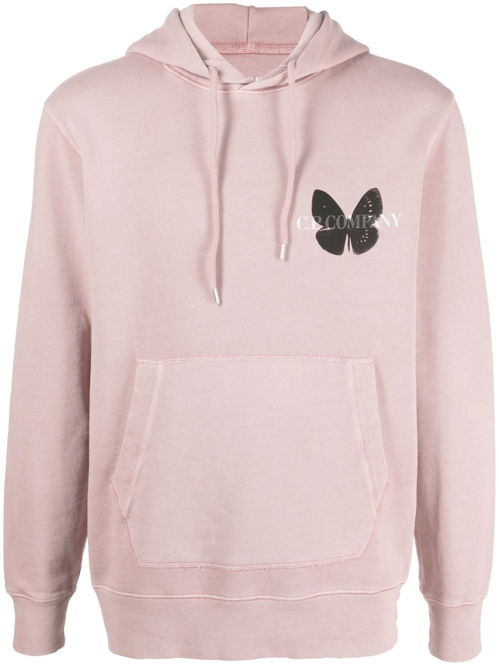 chest logo-print hoodie - 1