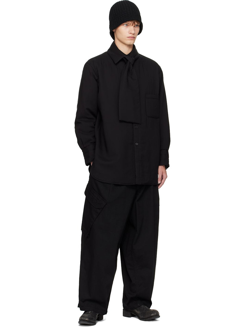 Yohji Yamamoto Black Stole Detail Padded Shirt outlook