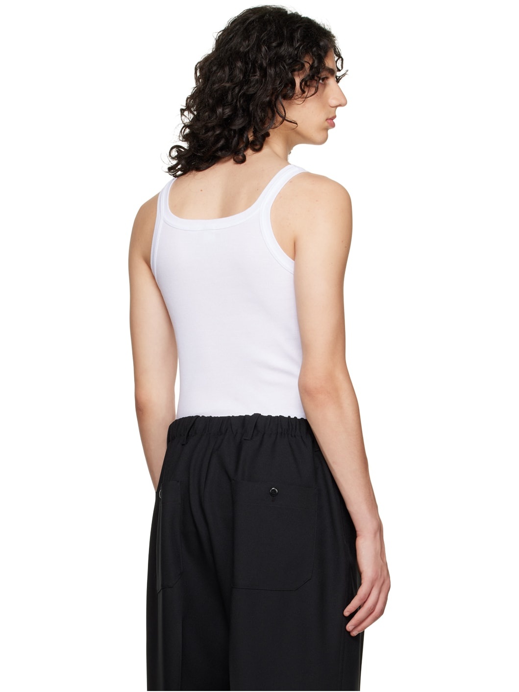White Printed Tank Top - 3