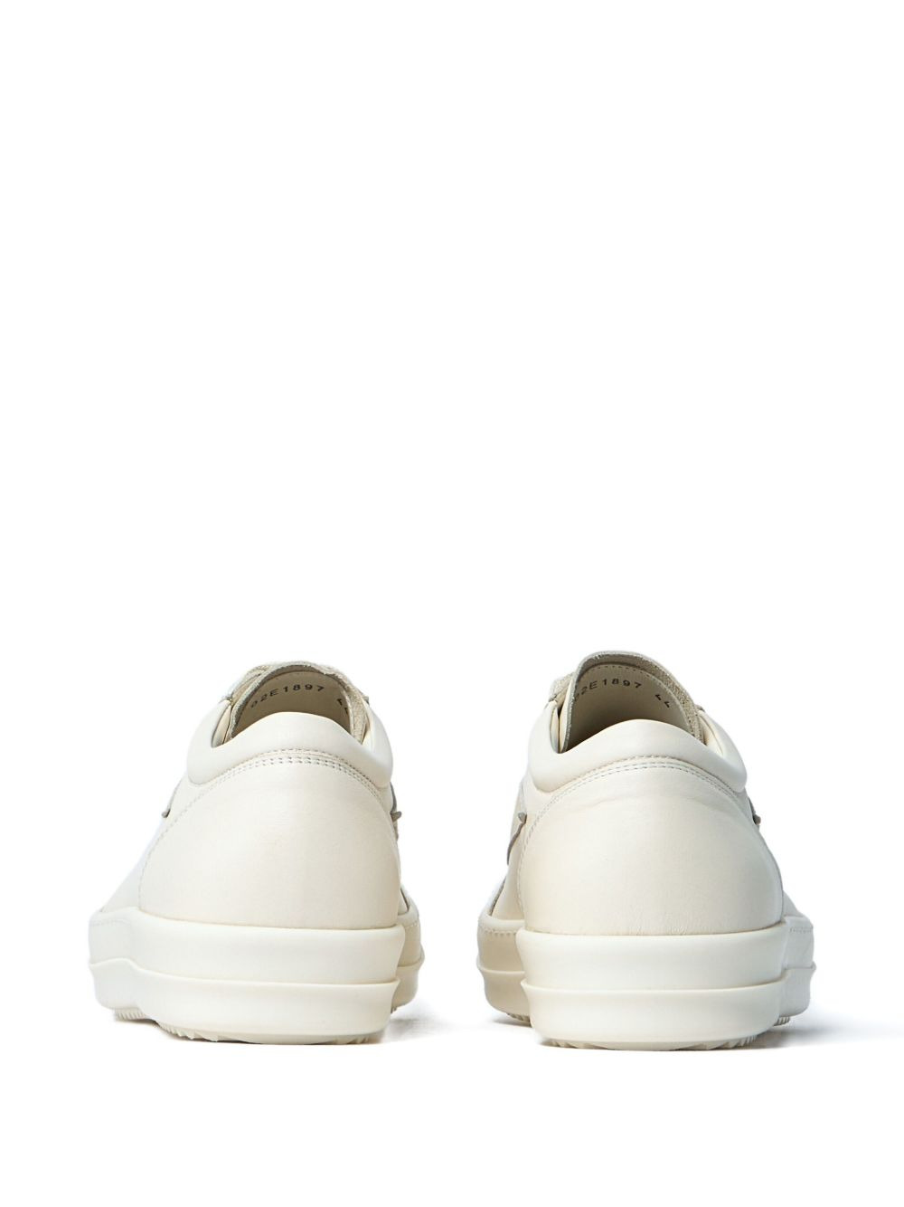 panelled leather sneakers - 3