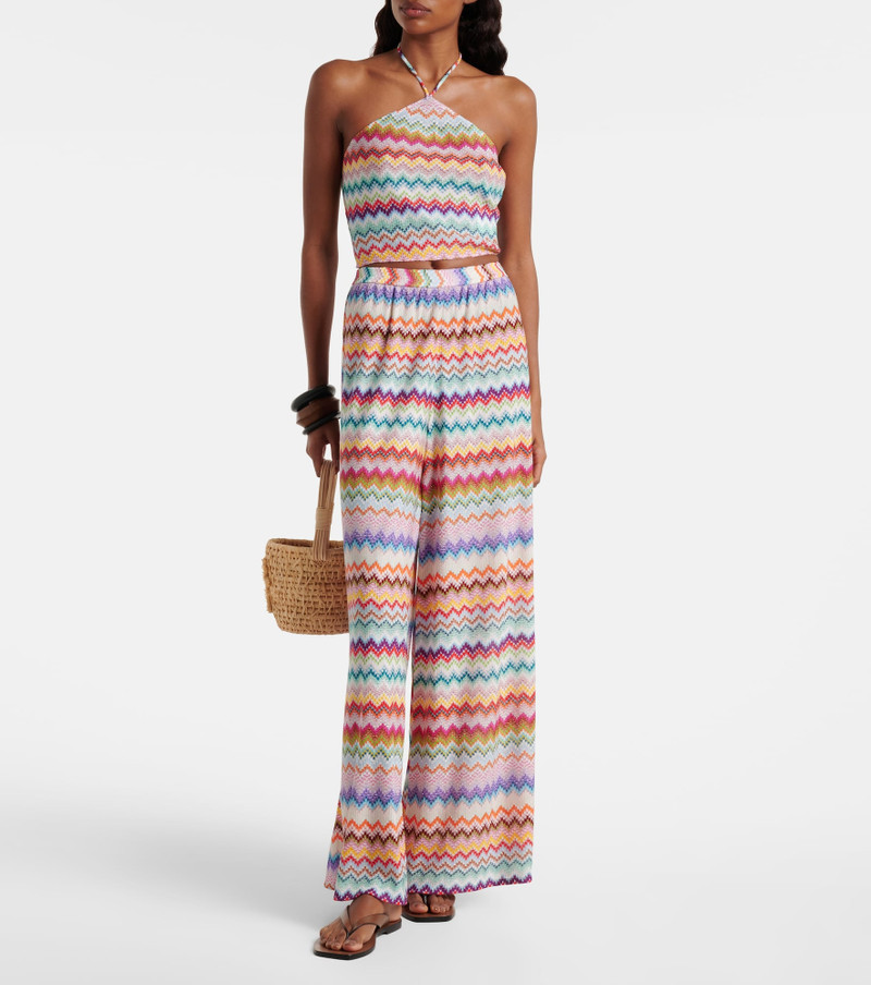 Missoni Zig Zag lamé palazzo pants outlook