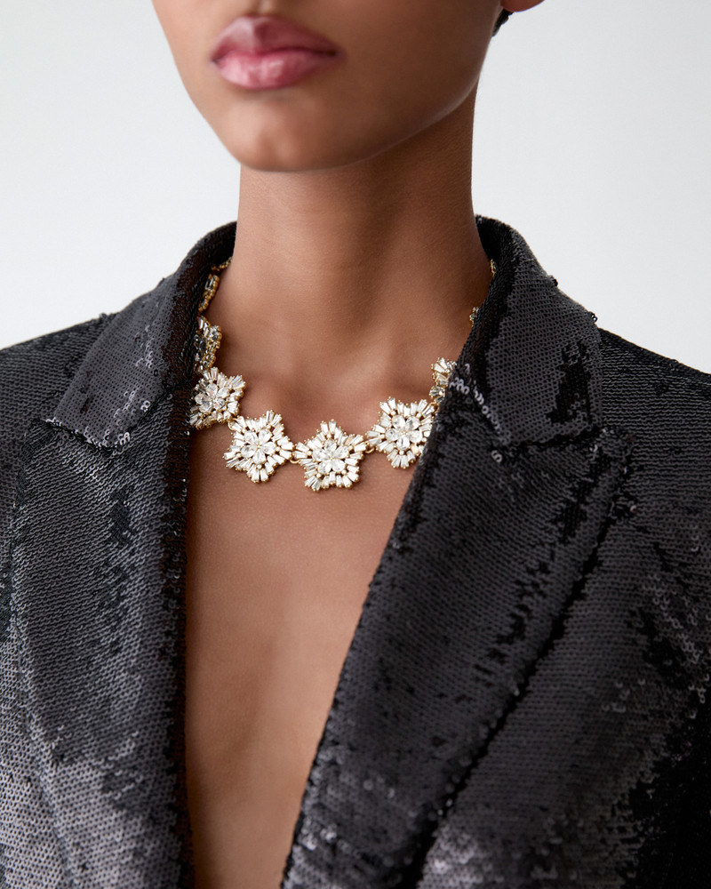 CAROLINA HERRERA Crystal Snowflake Necklace outlook