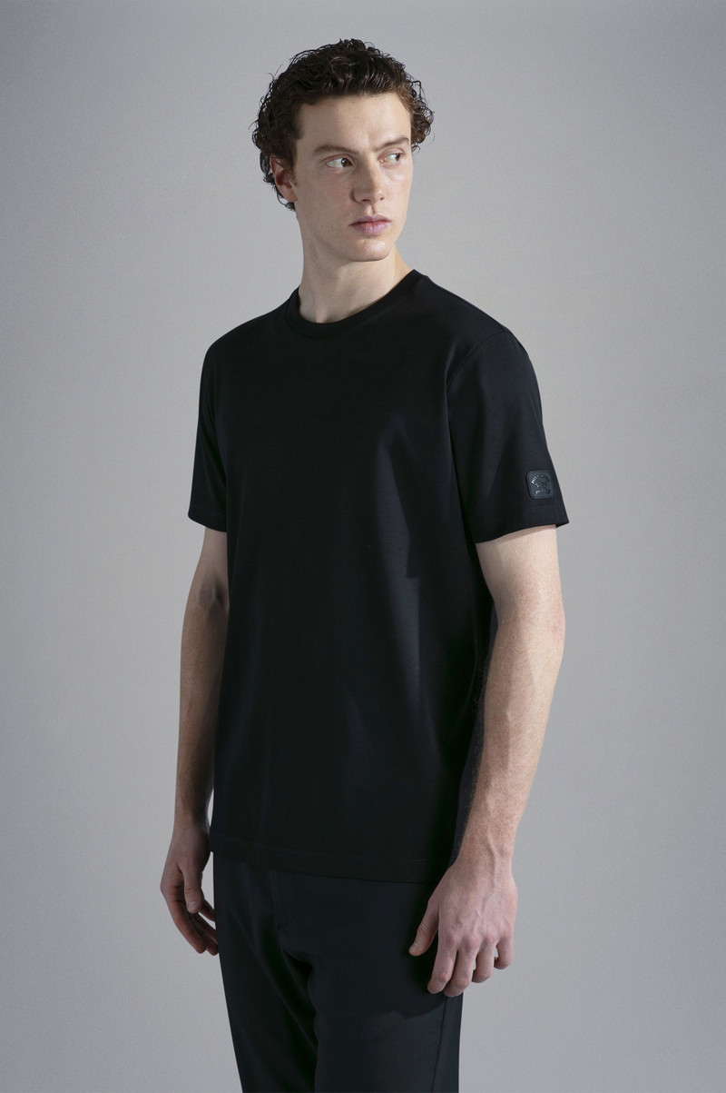 Paul & Shark AQUA INTERLOCK COTTON T-SHIRT WITH APPLICATION outlook