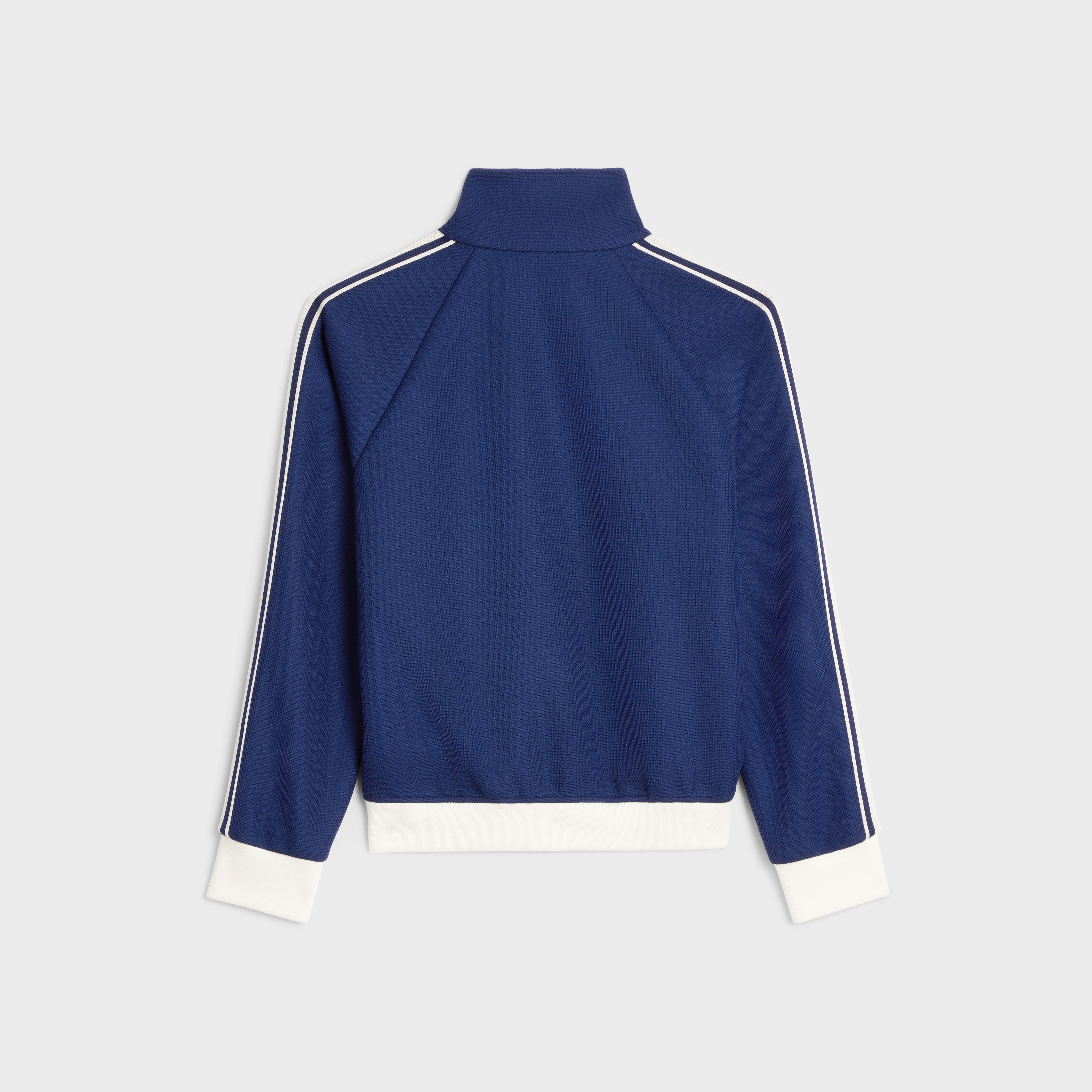 cropped tracksuit jacket in texturized jersey - 2