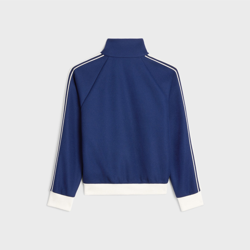 CELINE cropped tracksuit jacket in texturized jersey outlook