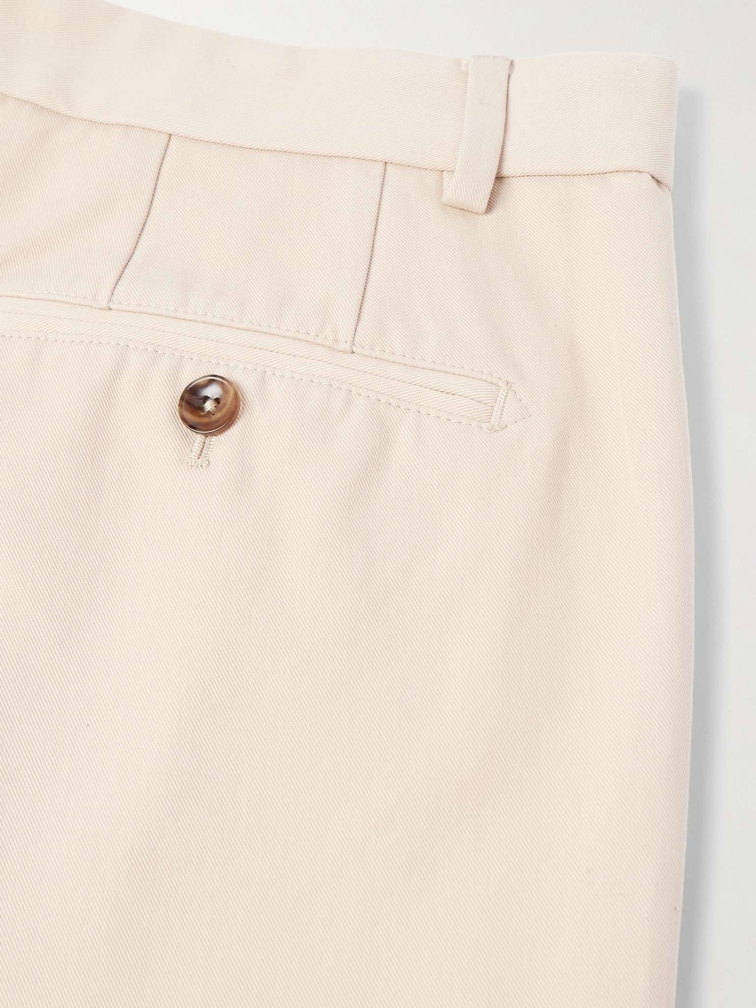 Straight-Leg Pleated Cotton-Gabardine Trousers - 5