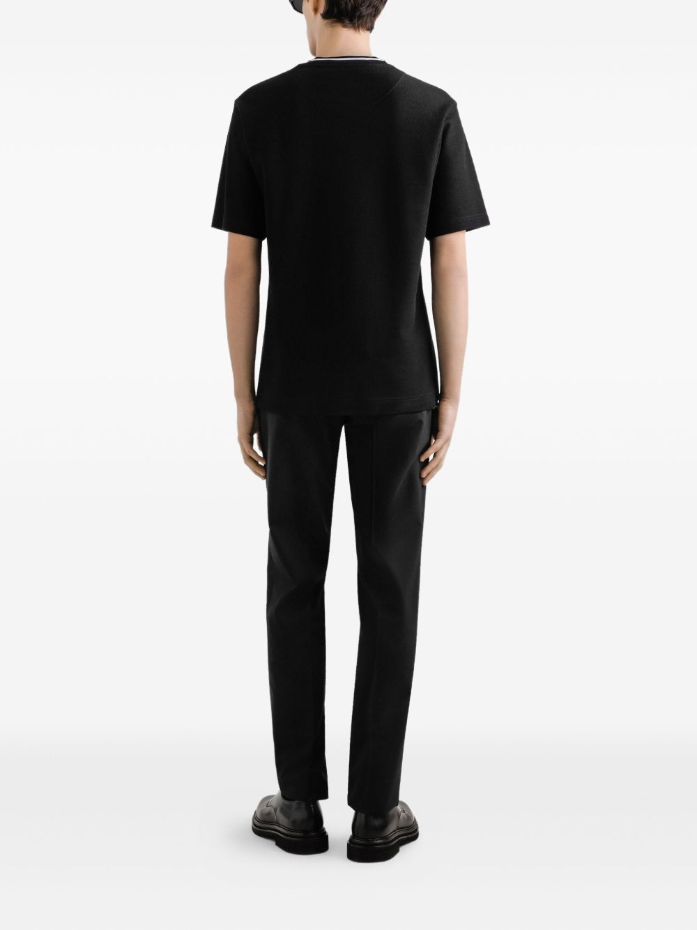 logo-embroidered cotton t-shirt - 3