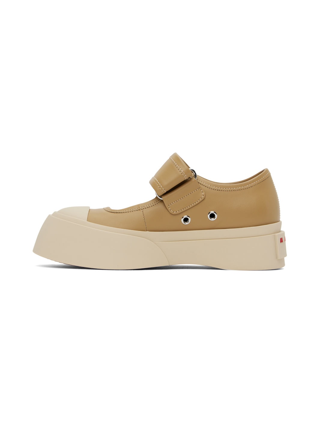 Tan Pablo Mary Jane Ballerina Flats - 3