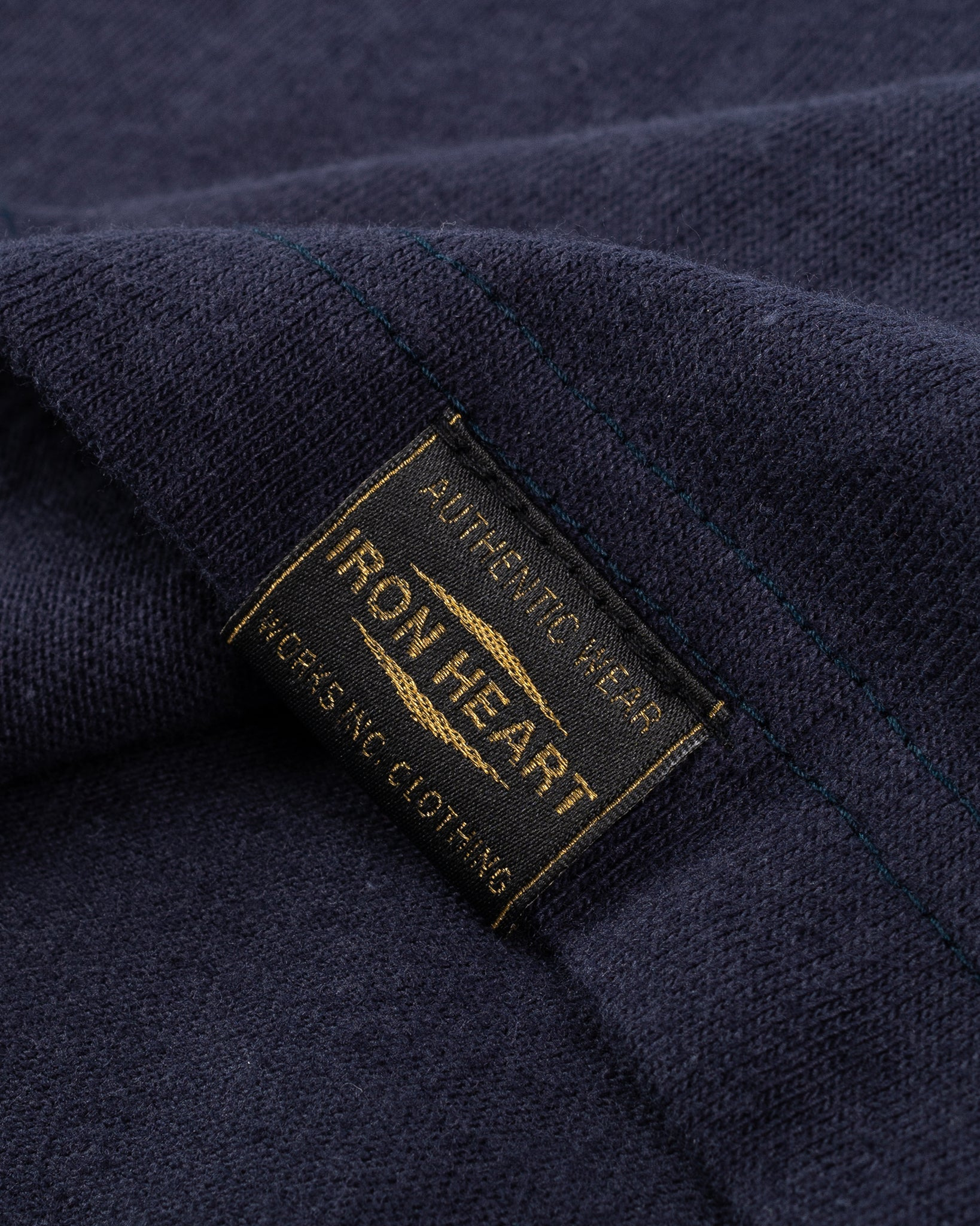 IHT-1610L-NAV 6.5oz Loopwheel Crew Neck T-Shirt with longer body - Navy - 7