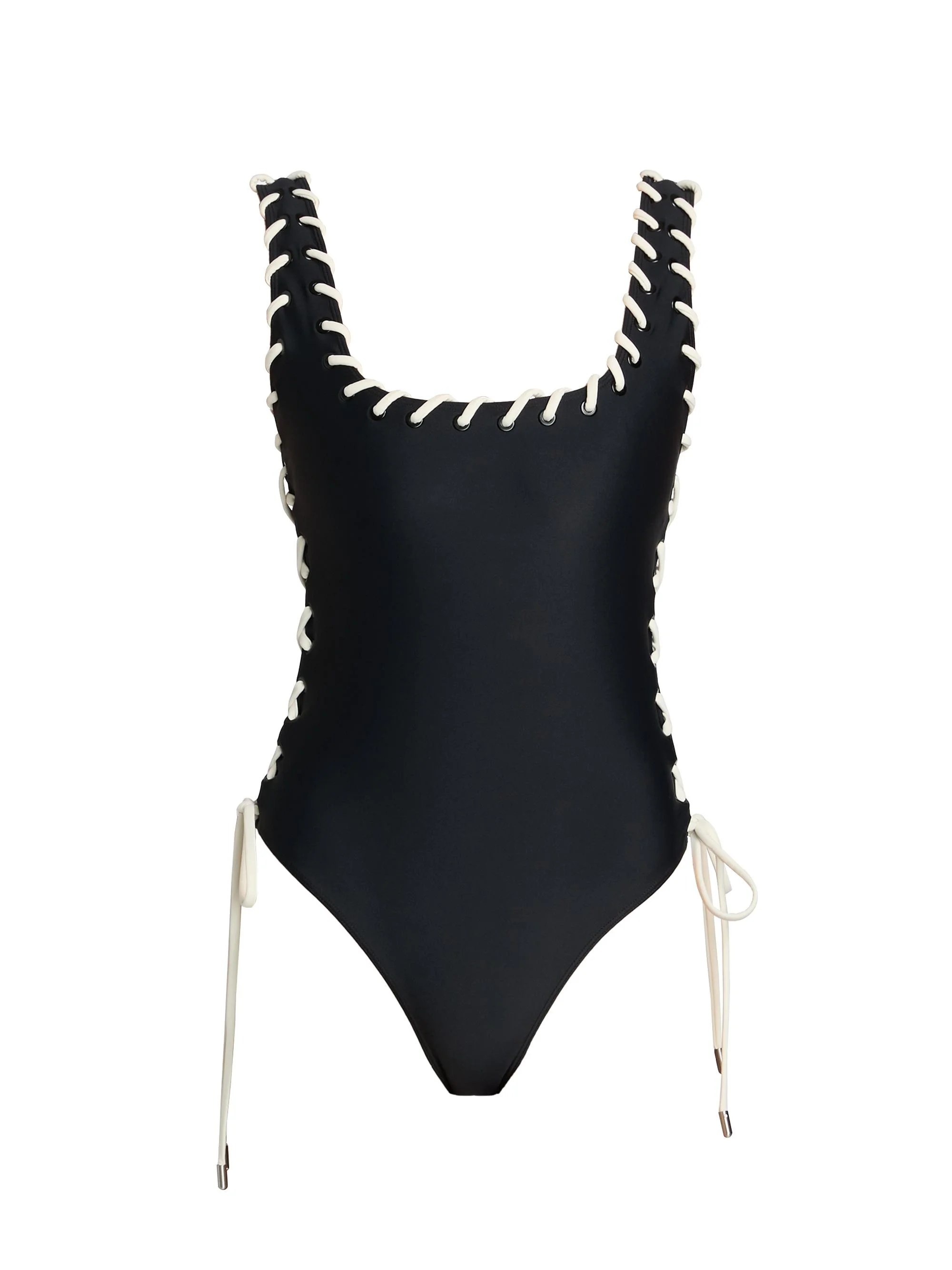 Women's Dayton One-Piece Swimsuit - Black White - 1