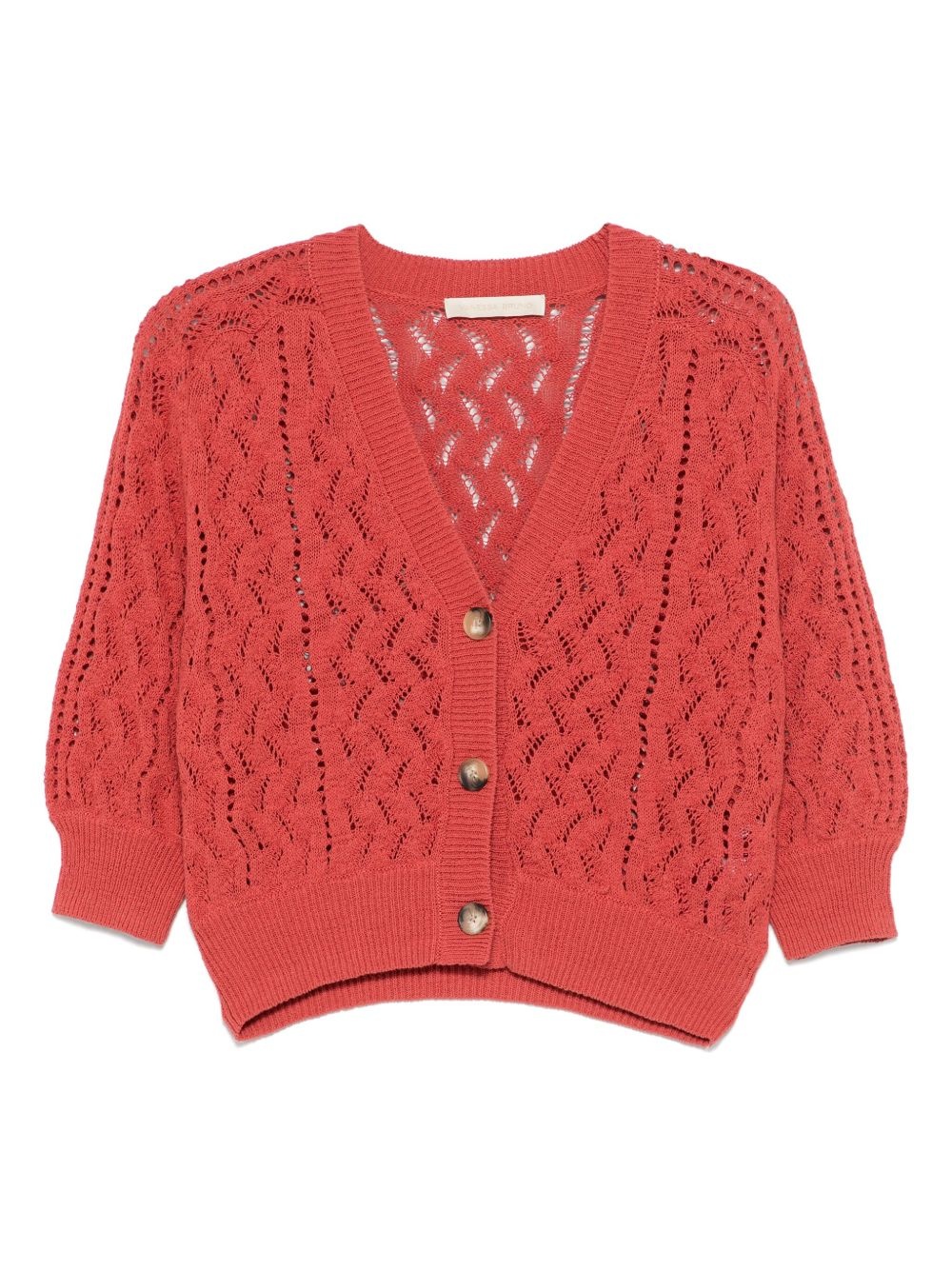 open-knit cardigan - 1