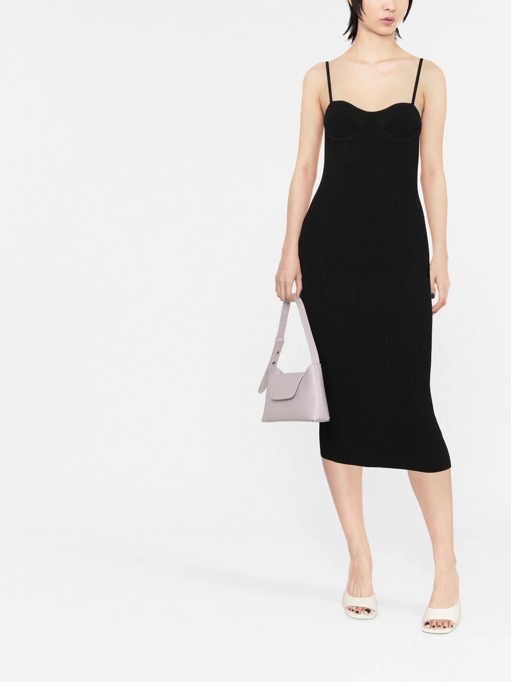 sweetheart-neck midi dress - 2