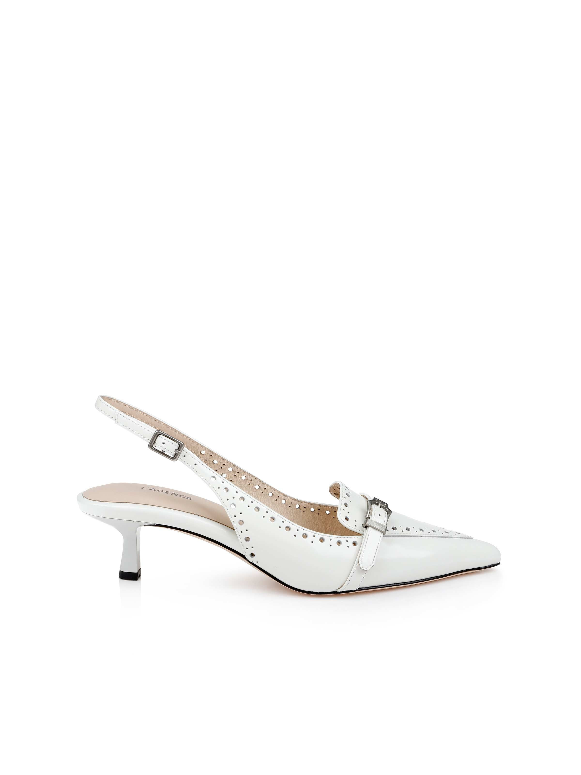 Lourdes Leather Slingback Pump - 4