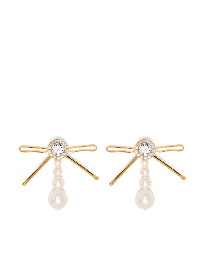 Shushu/tong Pearl Embellished Earrings 1