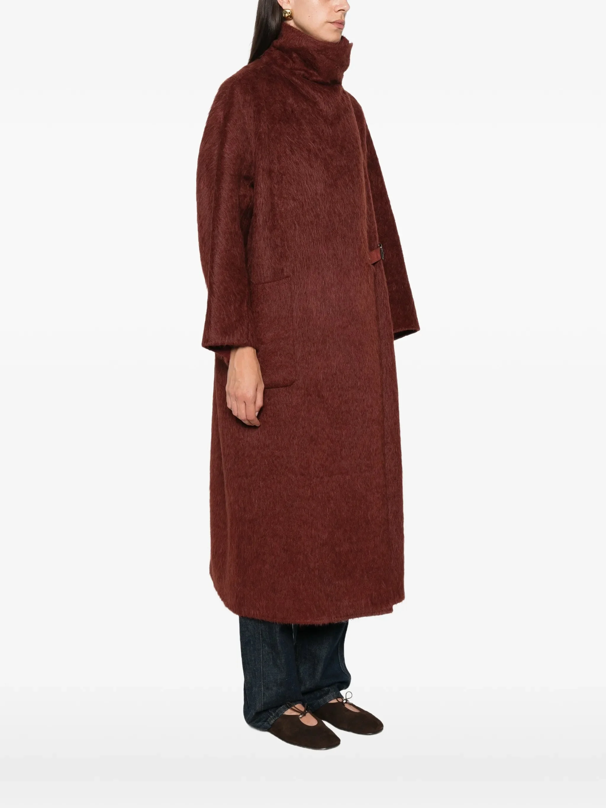 Max Mara Buckle-fastening High-neck Coat - 1