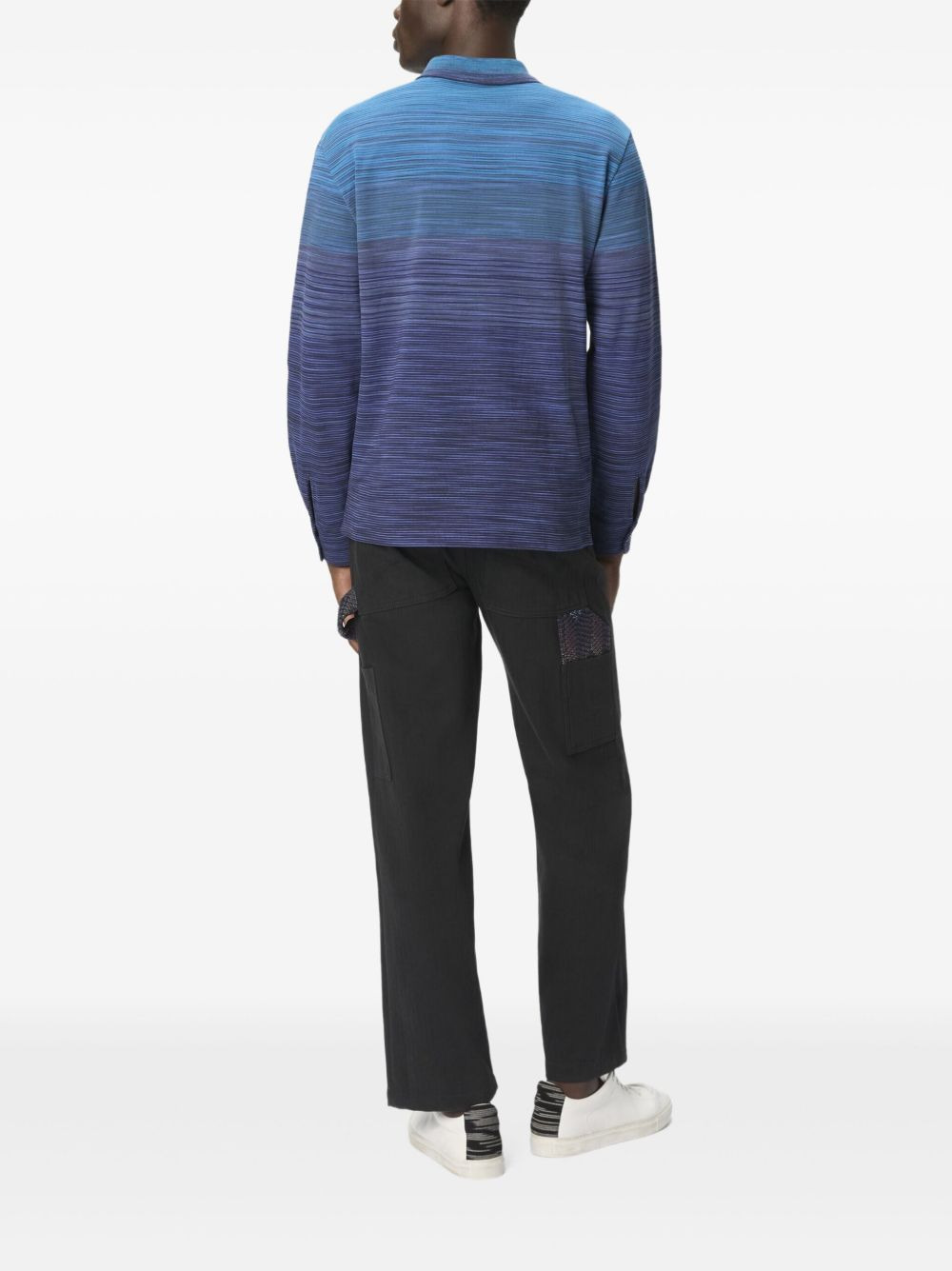 ombre-effect polo shirt - 3