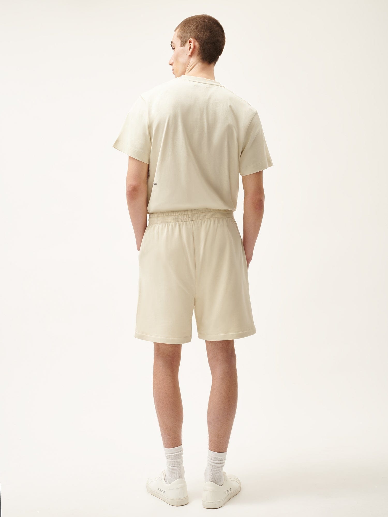 Mens 365 Midweight Mid Length Shorts - Travertine Beige - 3