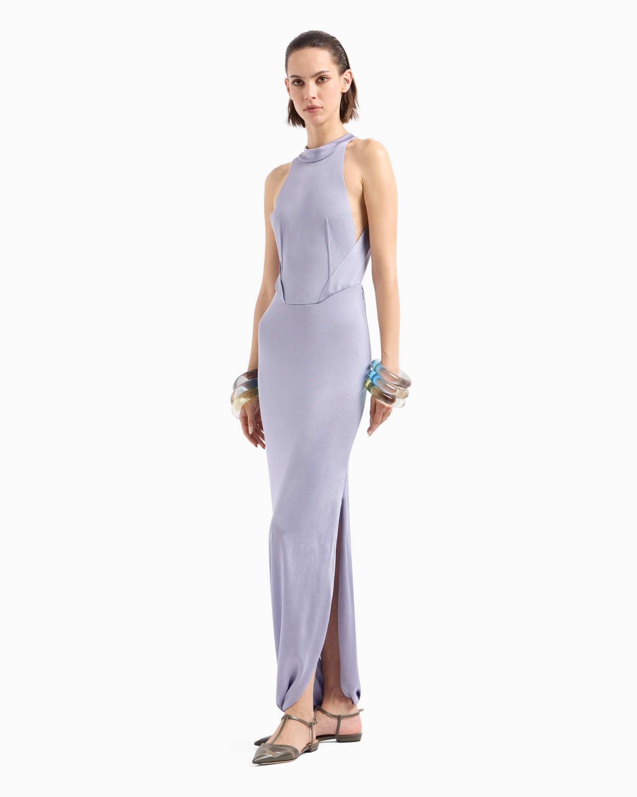 LONG VISCOSE-JERSEY DRESS - 4