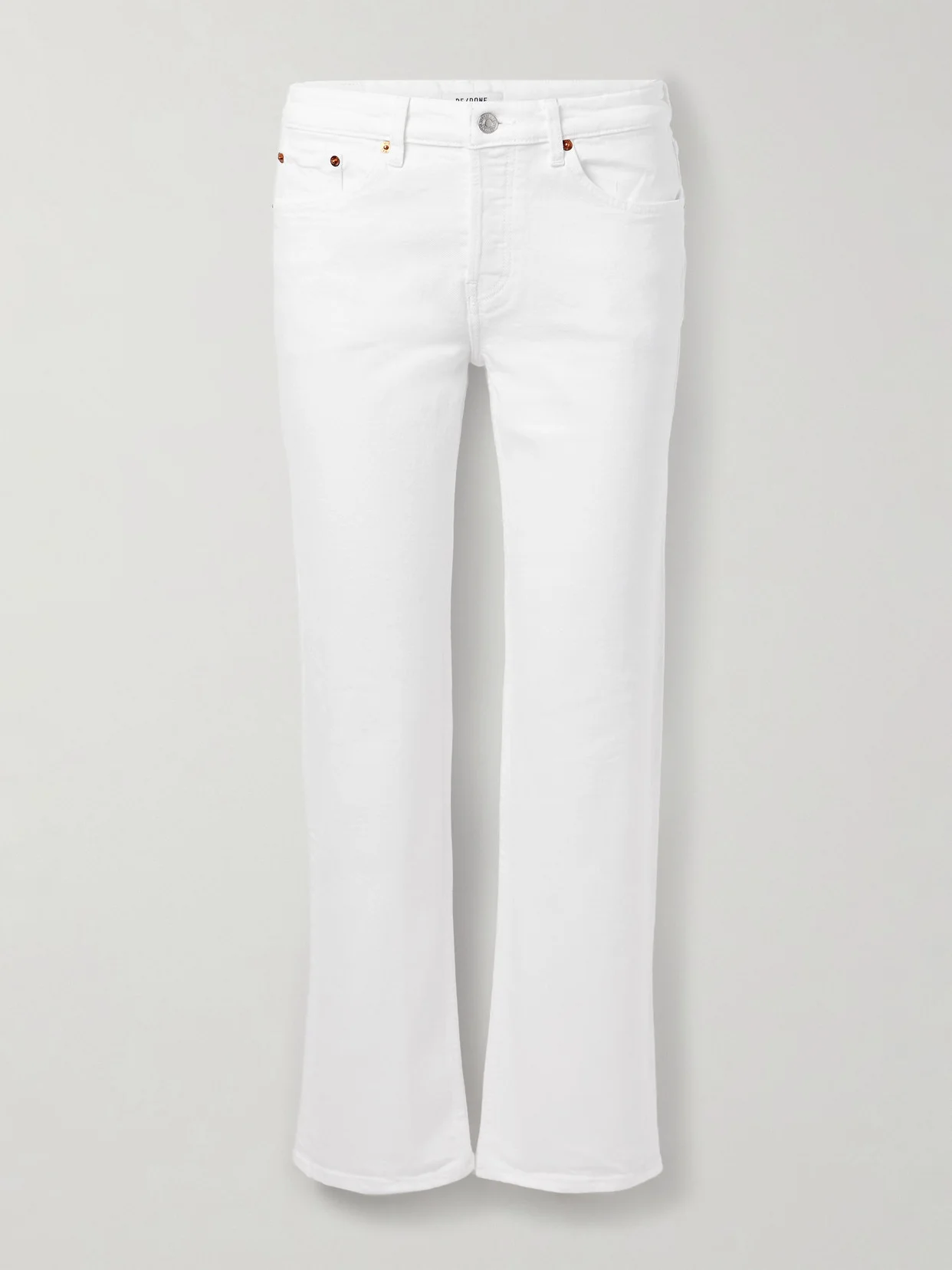 Slim Straight Crop Mid-rise Slim-leg Jeans - 1