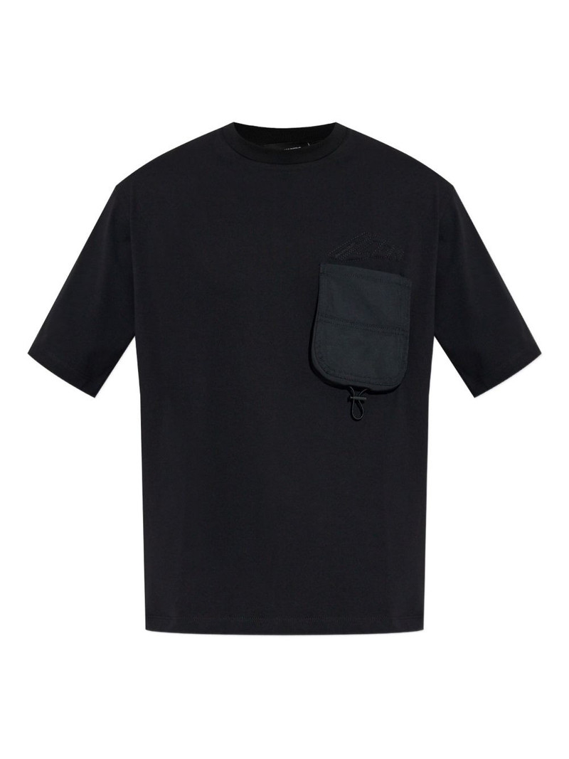 embroidered pocket T-shirt 1