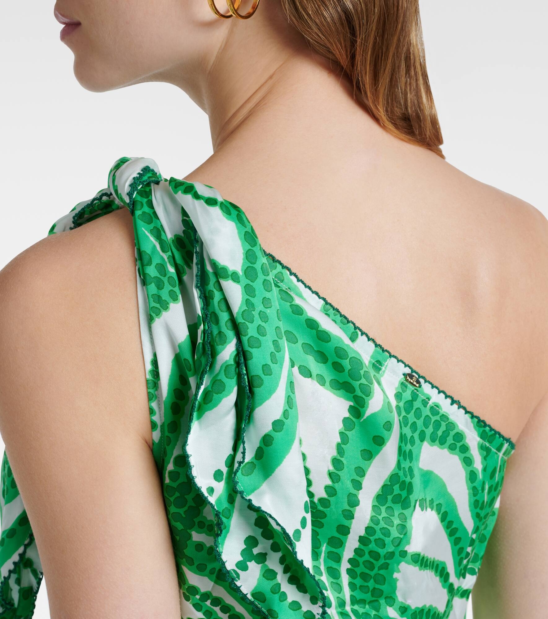 Celie printed one-shoulder minidress - 6