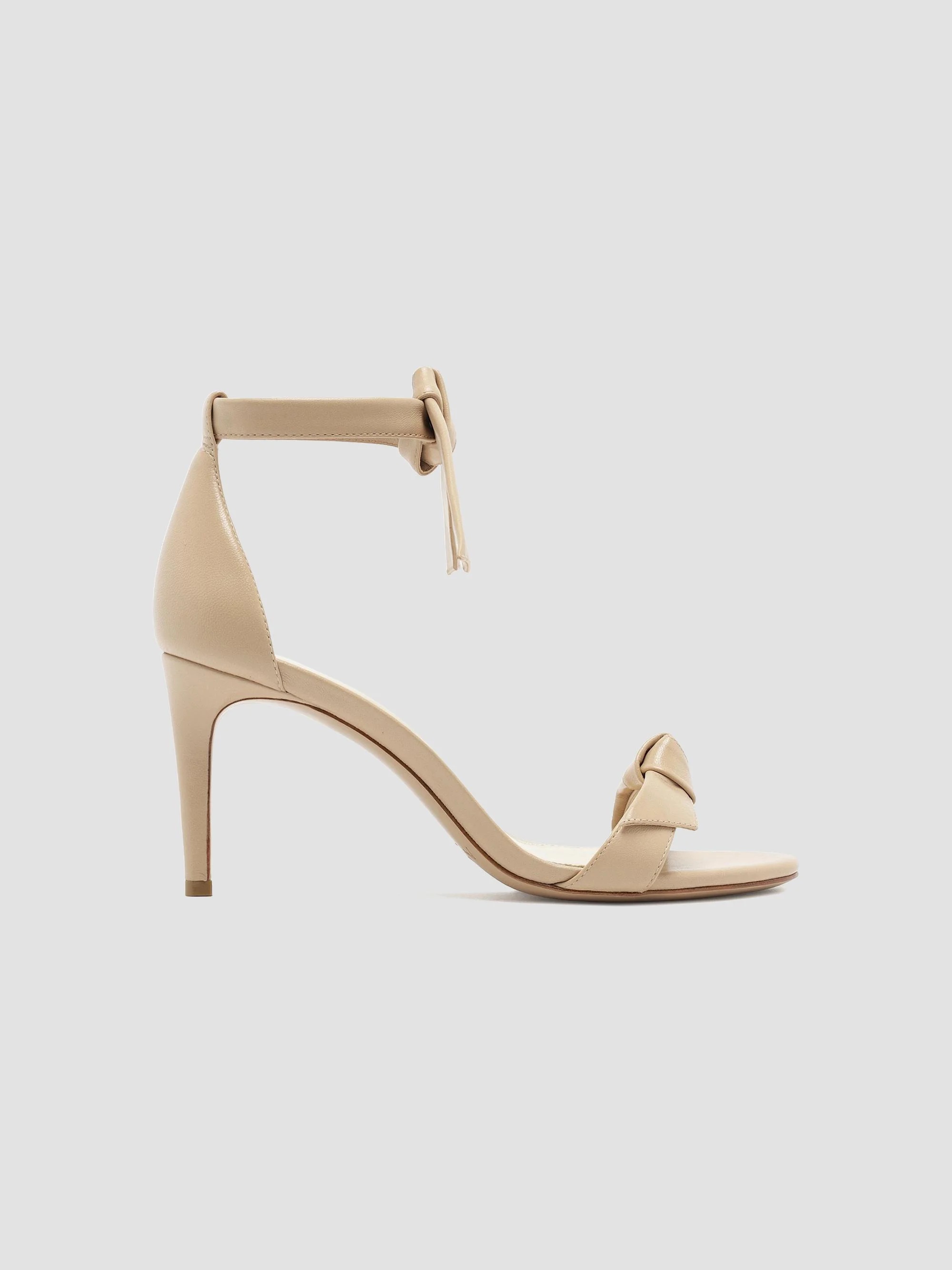 Women's Clarita 75MM Bow Leather Sandals - Beige - 1