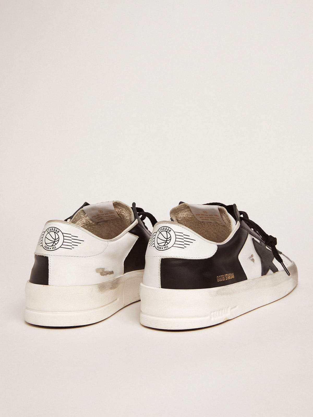 Men's Stardan in white and black leather - 4