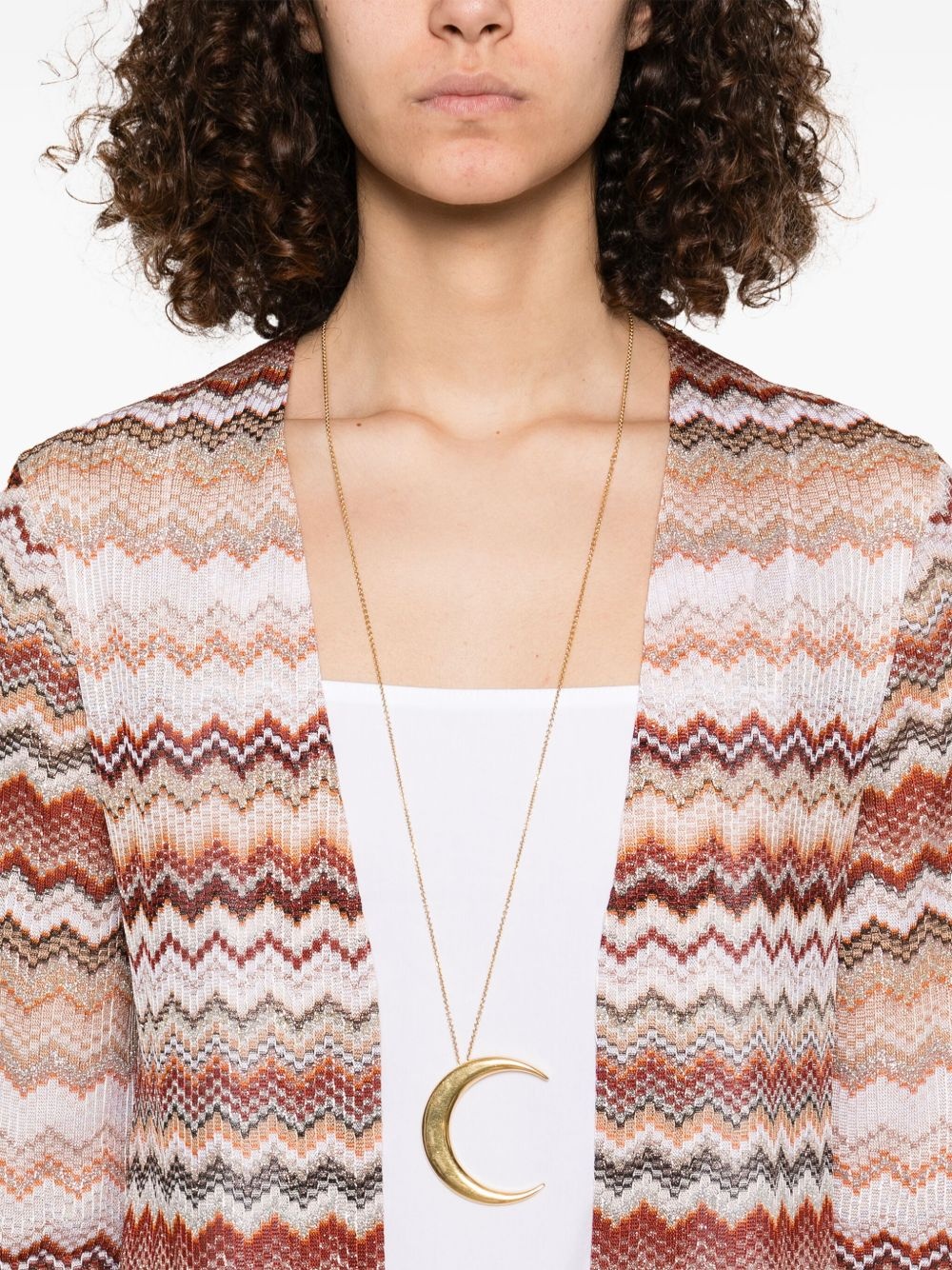 zigzag lamé cardi-coat - 5