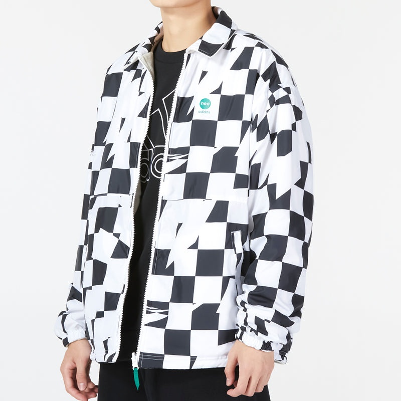 adidas NEO U Vbe Rev Jacket 'White Black' HU1111 - 4