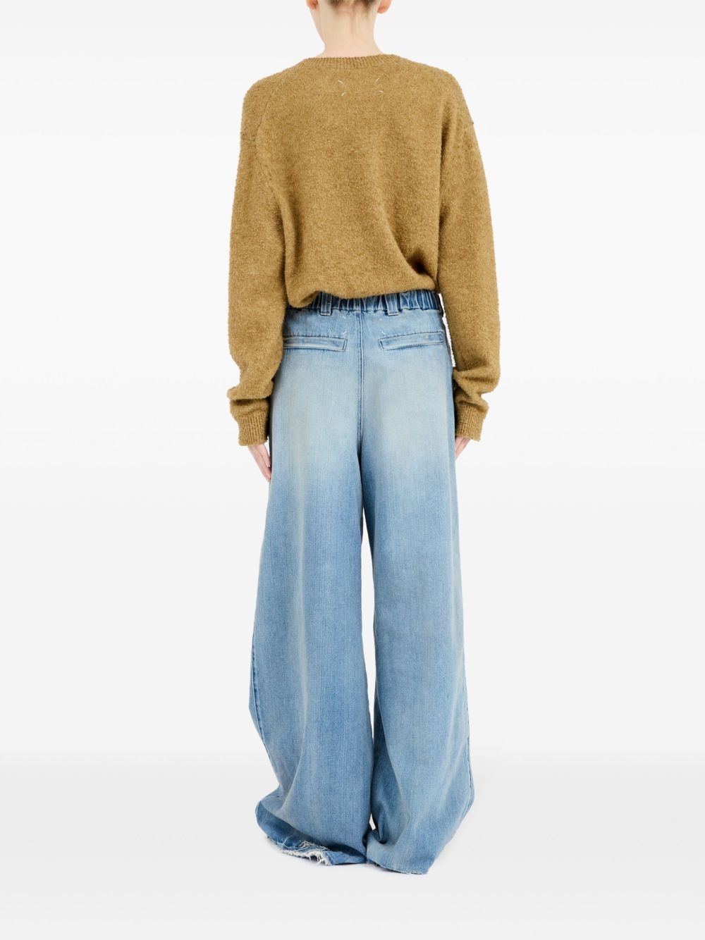 cotton wide-leg jeans - 5