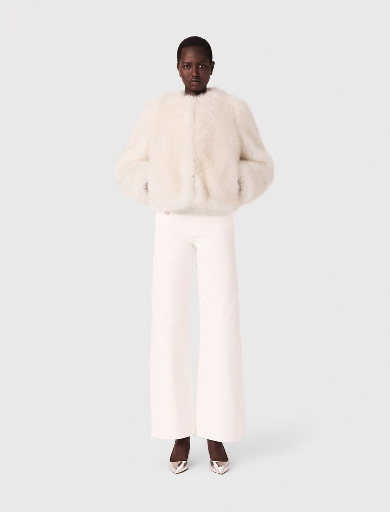 maje Short faux fur jacket outlook