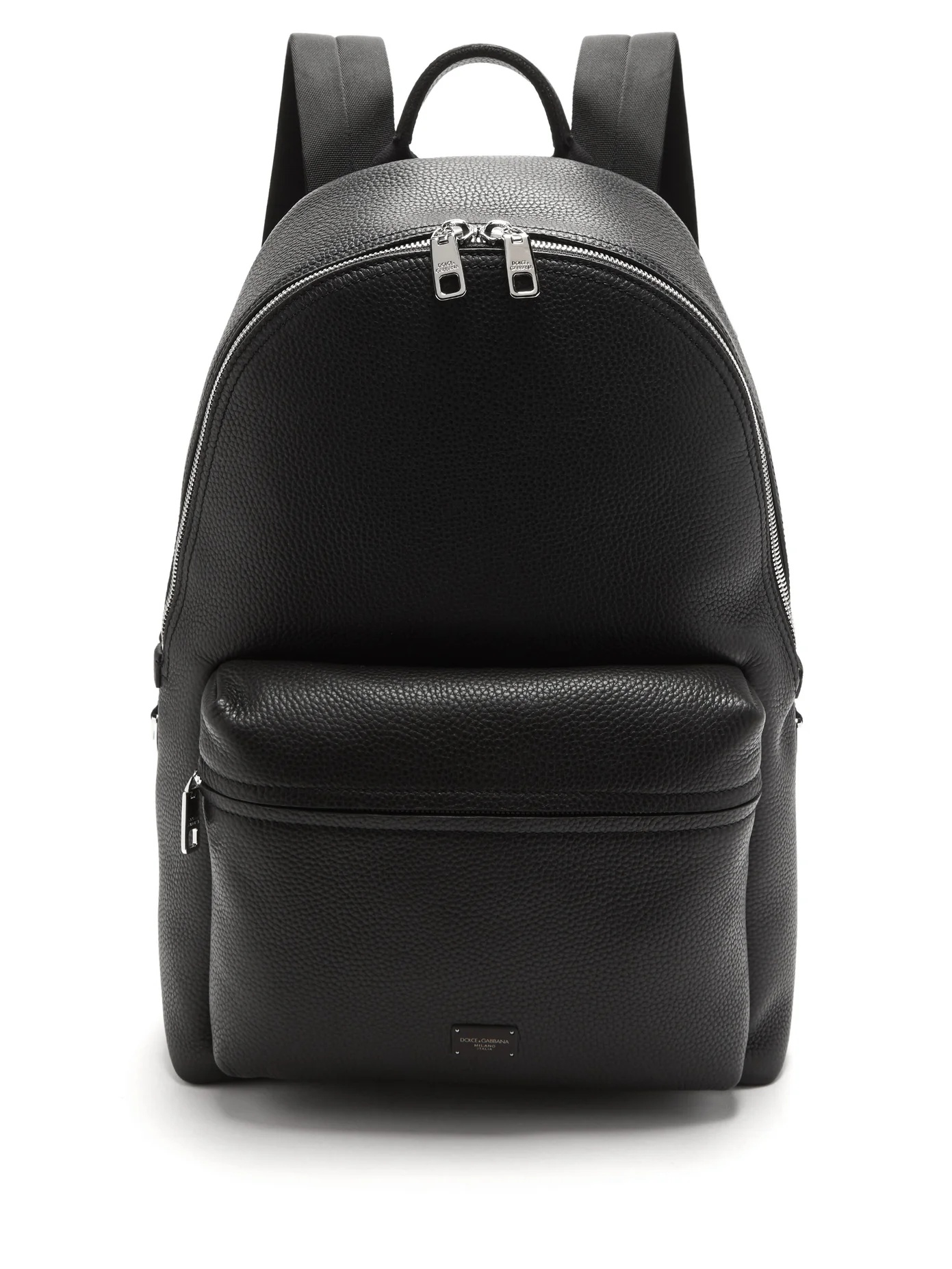 Palermo logo-plaque grained-leather backpack - 1