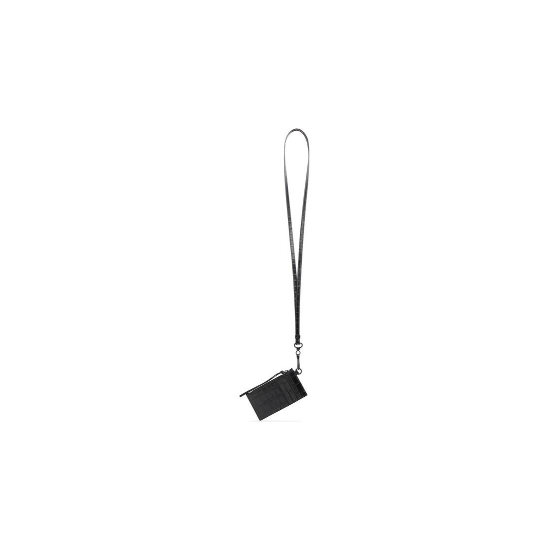 Men's Neo Classic Card Case On Keychain in Black - 2