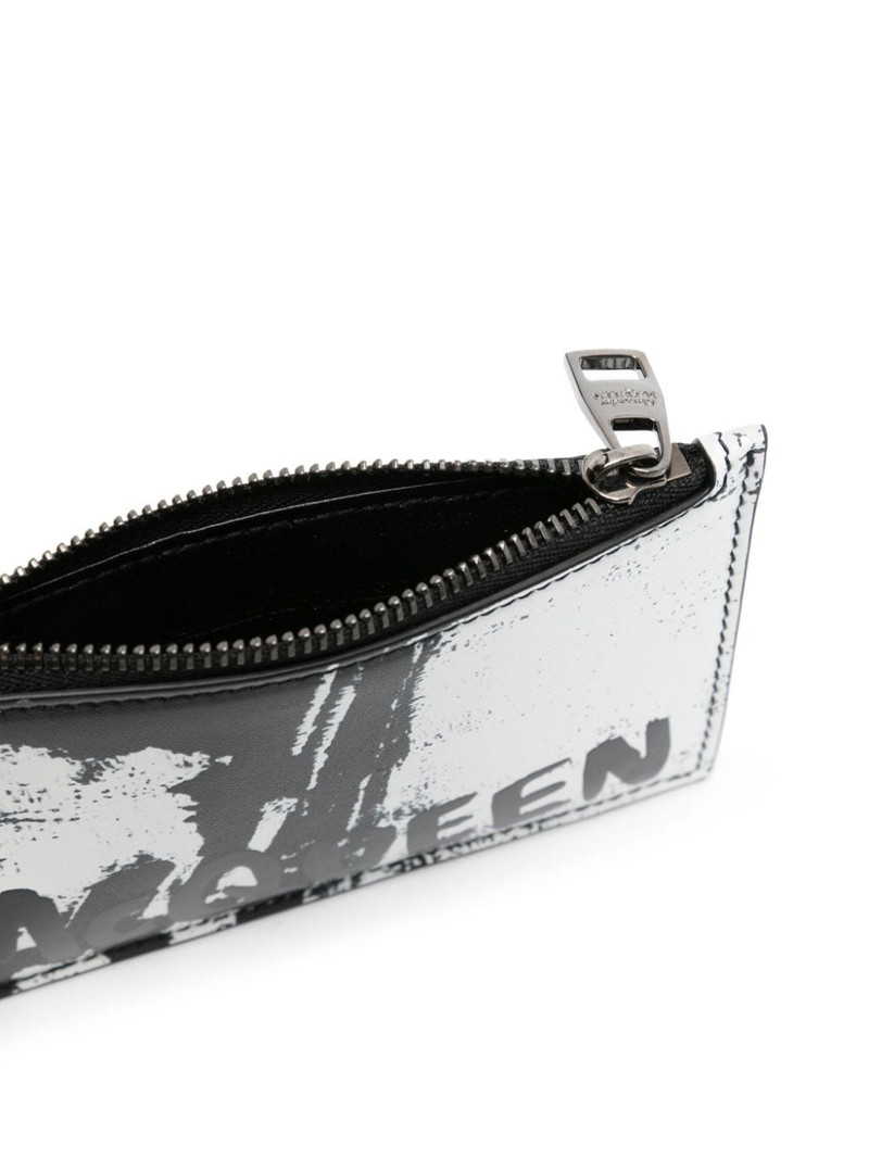 logo-print leather cardholder 3