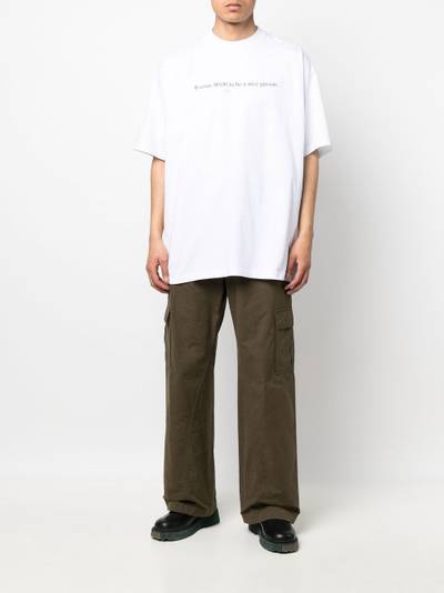 VETEMENTS Being Nice Costs Nothing print edT-shirt outlook