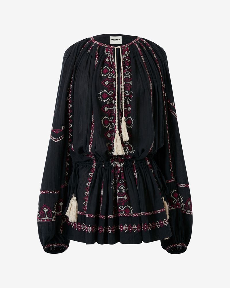 PARSLEY EMBROIDERED COTTON DRESS - 1