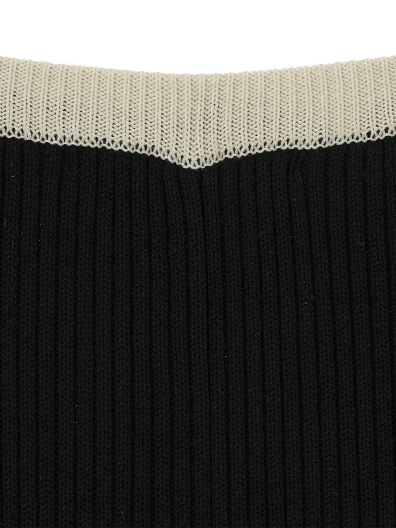contrast-waist ribbed trousers 3