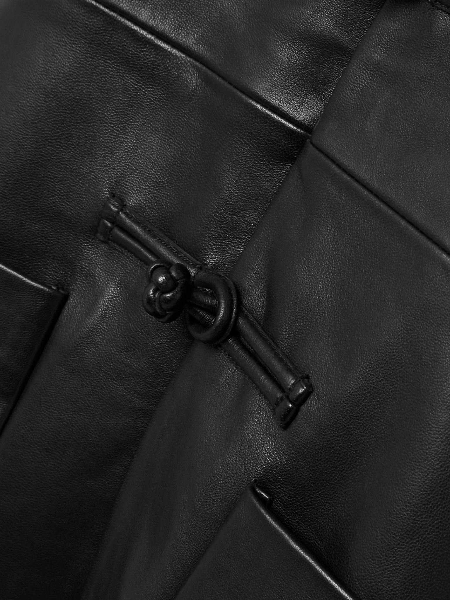 Oversized leather jacket Black - 5