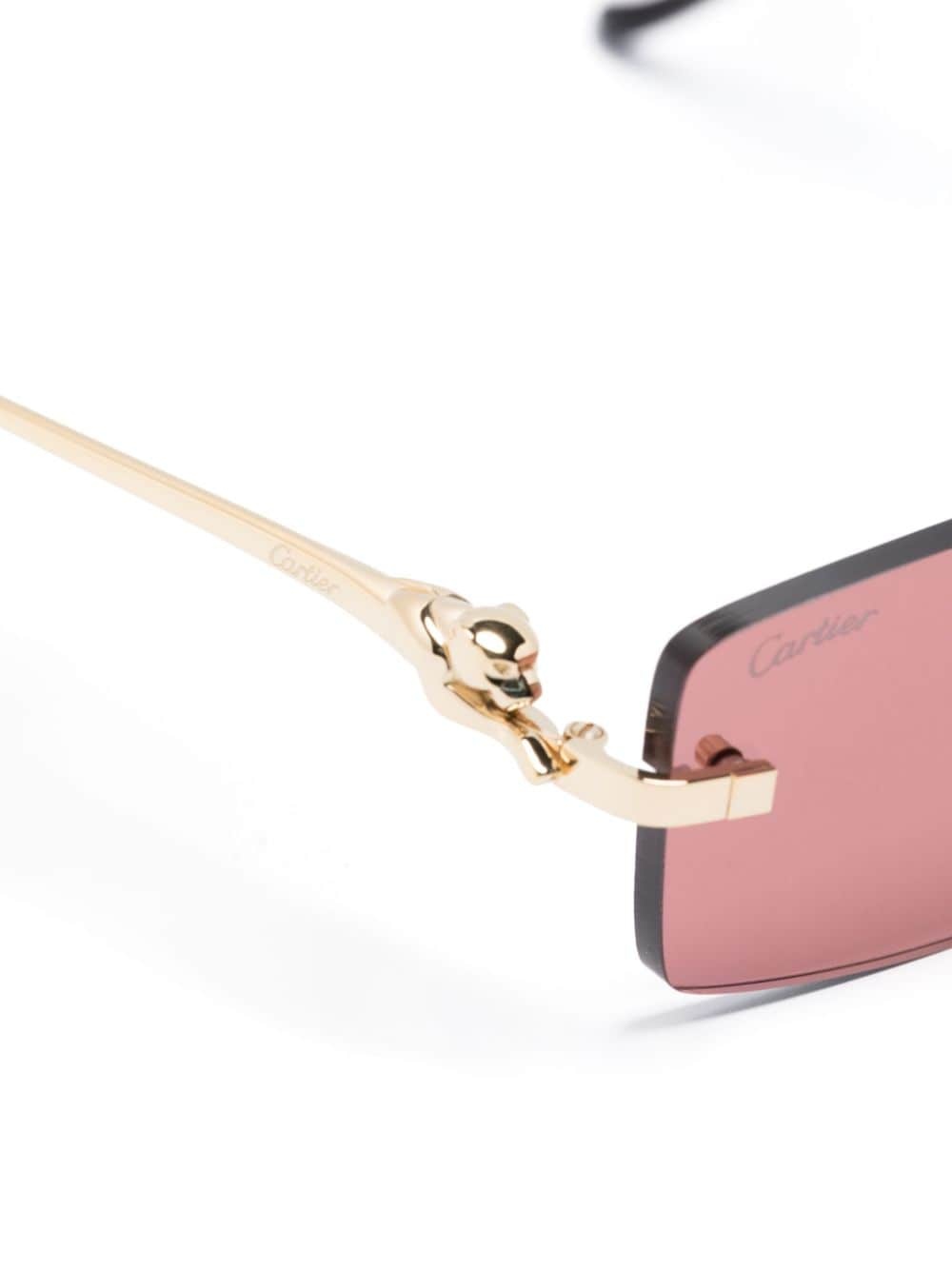 rimless rectangle sunglasses - 3